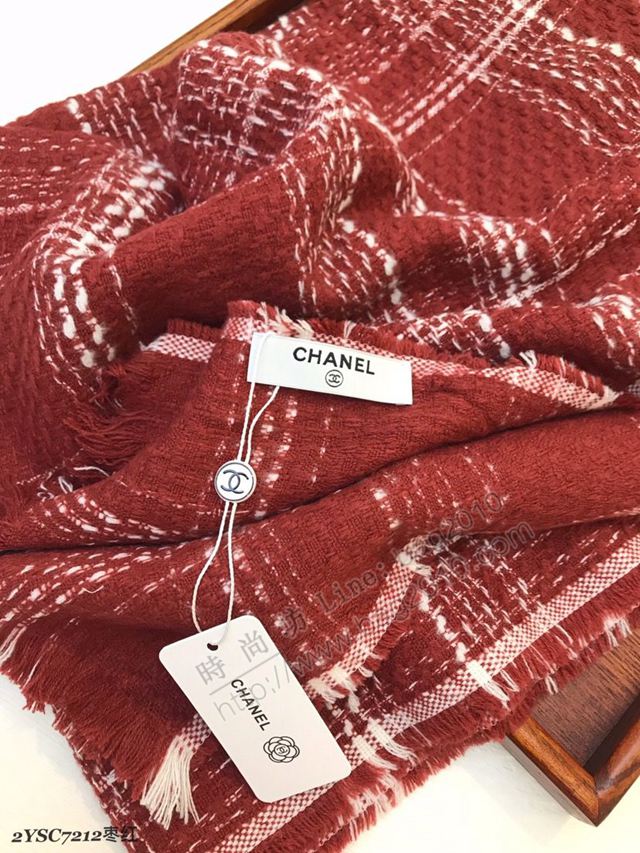 CHANEL圍巾 專櫃VIP限量版 香奈兒頂級進口客供羊毛圍巾 CHANEL羊毛圍巾女披肩  llwj6885
